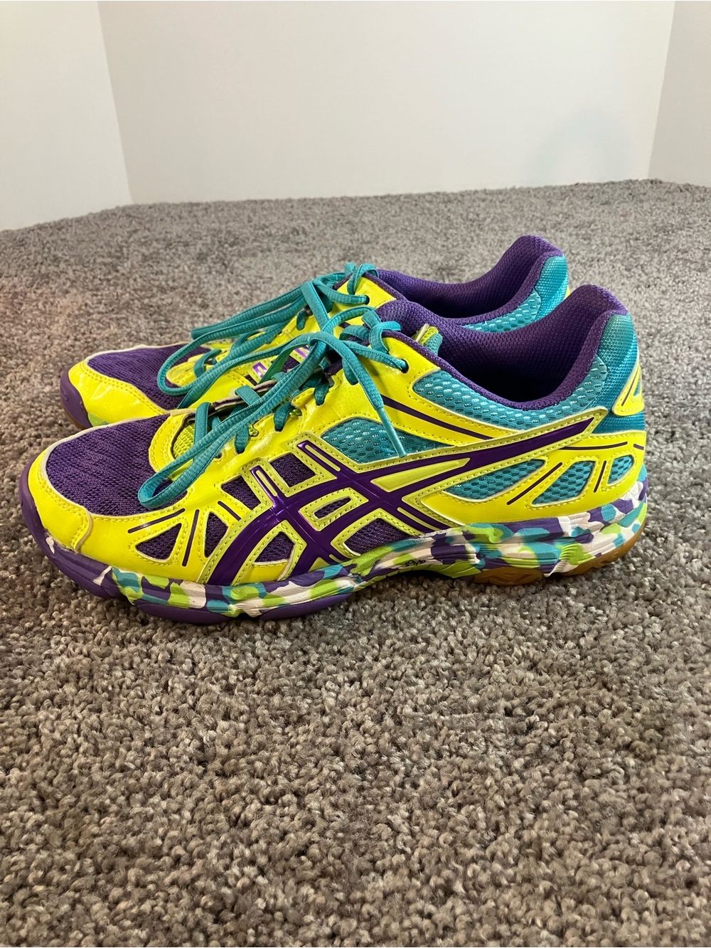 Asics Gel FlashpointTraining Shoes Bright Multi-Color B256N Womens Size 7.5